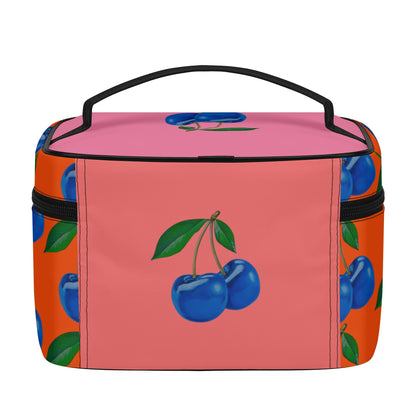 Blue Cherry© Limited Edition It Gal Italian Soft Leather Cosmetic Bag