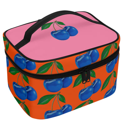 Blue Cherry© Limited Edition It Gal Italian Soft Leather Cosmetic Bag