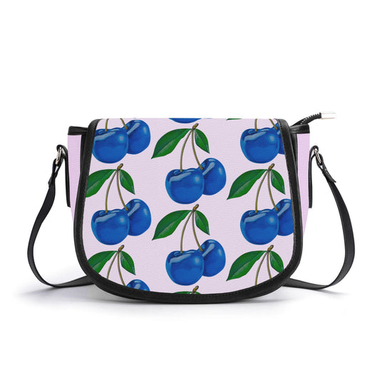 Blue Cherry© Limited Edition Pop New Version PU Leather Saddle Bag