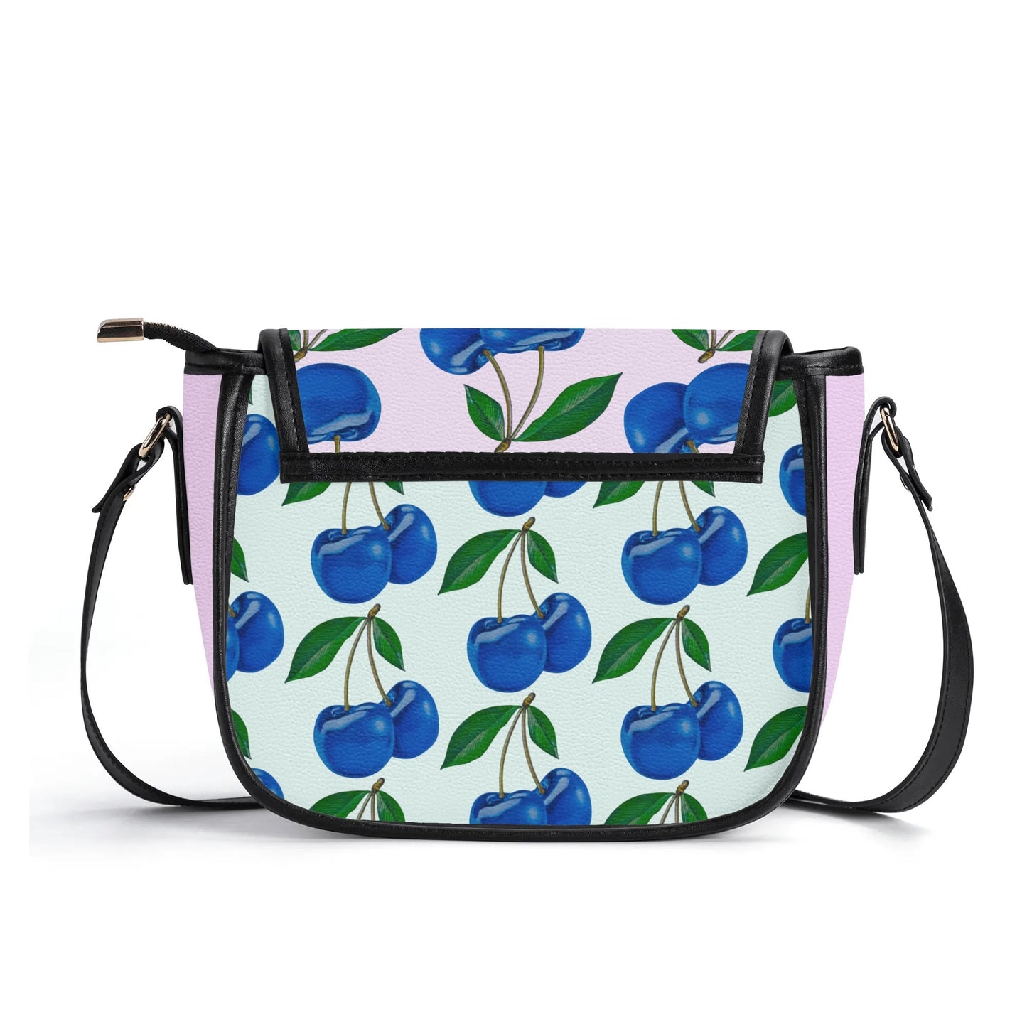 Blue Cherry© Limited Edition Pop New Version PU Leather Saddle Bag