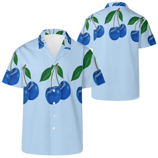 Blue Cherry© Men's Limited Edition Pop Mens Casual Hawaiian Shirt