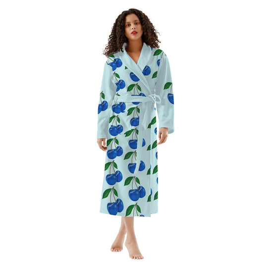 Blue Cherry© Limited Edition Pop Easy Soft and Cozy Surpa Womens New Style Long Bathrobe