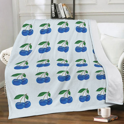 Blue Cherry© Cozy Fluff and Pure Soft Premium Fleece Blanket