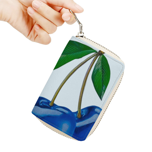 Blue Cherry© Baby Loves Blue Zipper Card Holder