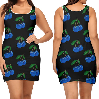 Blue Cherry© Miami Fun Soft and Shaping Womens Elegant Sleeveless Vest Dress Up To 4XL