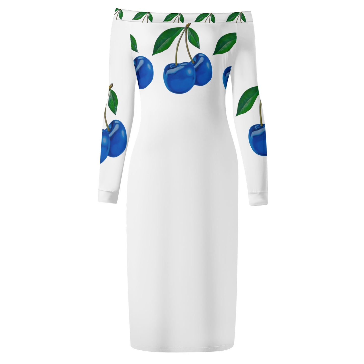 Blue Cherry© 'It Gal' Women's Off The Shoulder Long Sleeve Elegant Wrap Dress