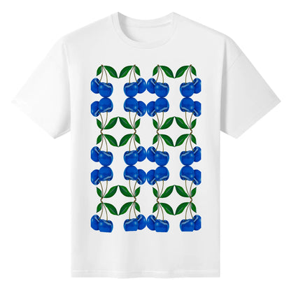 Blue Cherry© Simple Town And Country Women's Cotton Front & Back Printing T Shirt