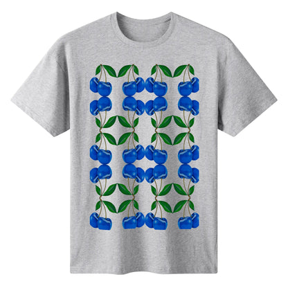 Blue Cherry© Simple Town And Country Women's Cotton Front & Back Printing T Shirt