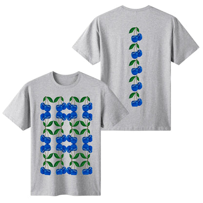 Blue Cherry© Simple Town And Country Women's Cotton Front & Back Printing T Shirt