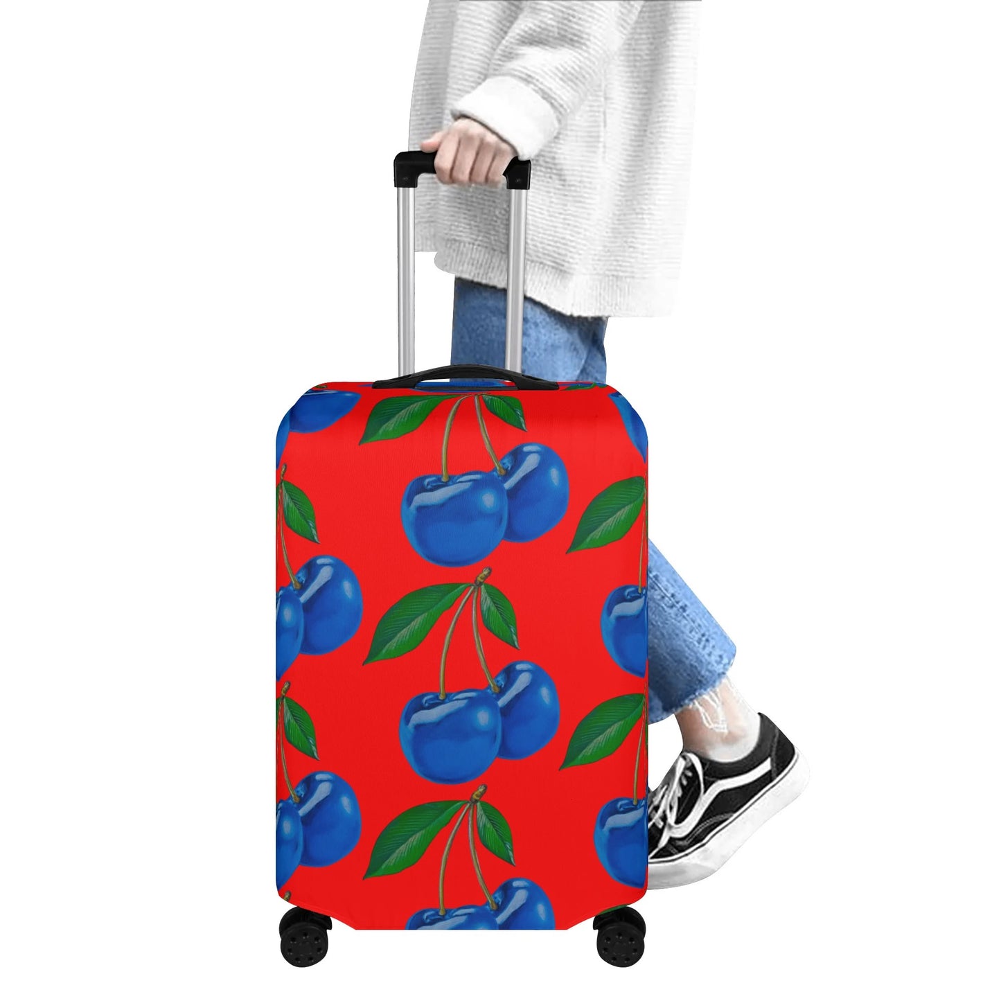 Blue Cherry© Limited Edition Pop World Traveler Simple Duty Strong Flex Polyester Luggage Cover