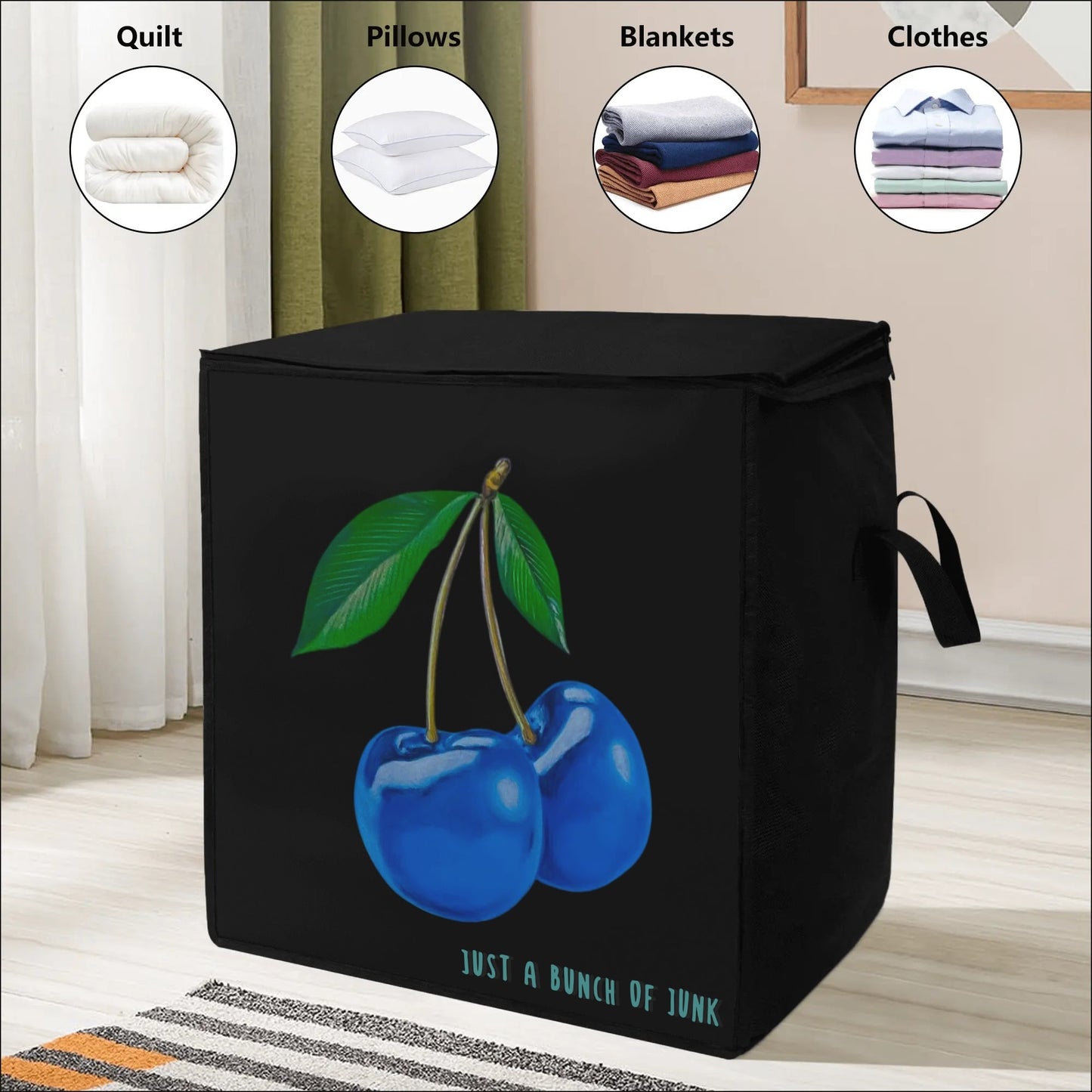 Blue Cherry©Junk It Bedding Storage Box Bag