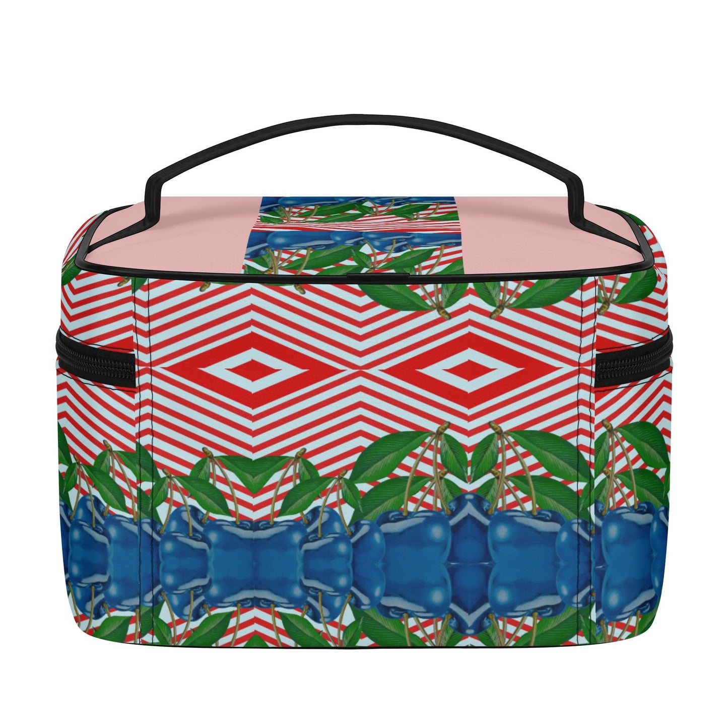 Blue Cherry© International All-Over Print Soft PU Leather Cosmetic Bag