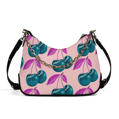 Blue Cherry© LaLA Lady American Lux Euro Soft PU Cross-body Bag With Chain Decoration