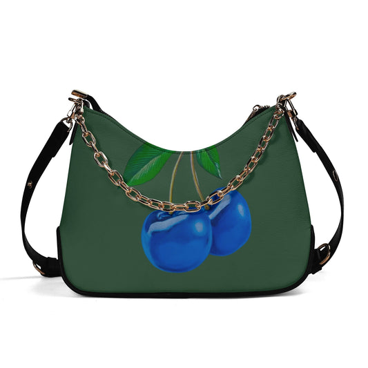 Blue Cherry© Tower Pop Ladies American Soft Lux PU Cross-body Bag With Chain Decoration