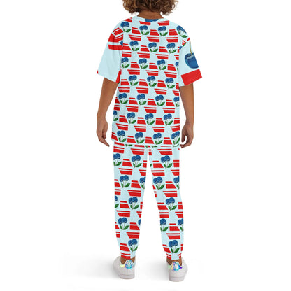 Blue Cherry© Children's Sleepwear Short Sleeve Shirt and Long Pants Set