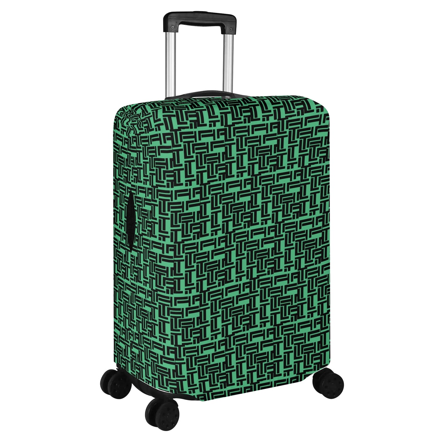 Luxturnal Pop World Traveler Simple Duty Strong Flex Green Polyester Luggage Cover Luggage Cover