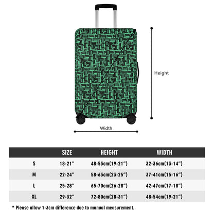 Luxturnal Pop World Traveler Simple Duty Strong Flex Green Polyester Luggage Cover Luggage Cover