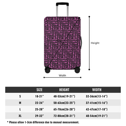 Luxturnal Pop World Traveler Simple Duty Strong Flex Pink Luggage Cover