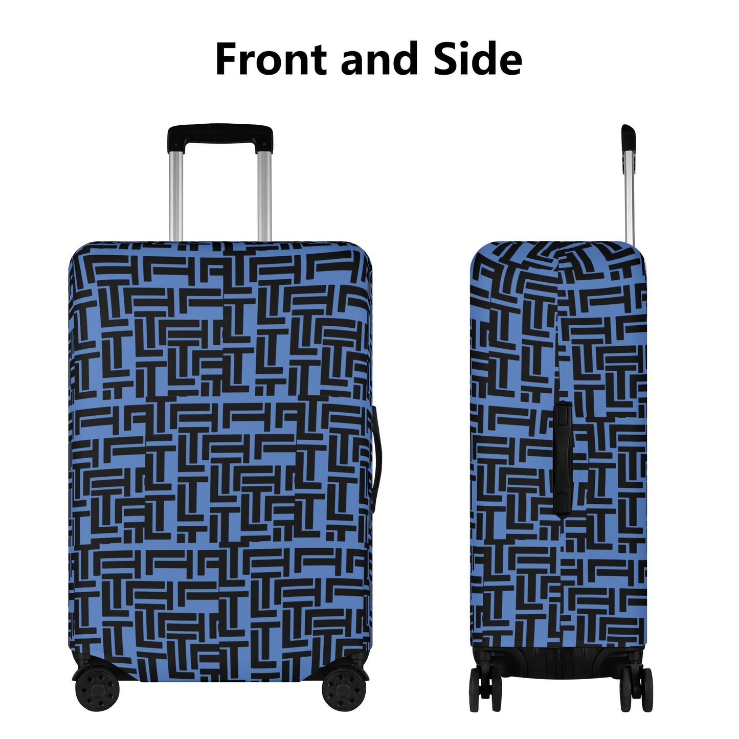 Luxturnal Pop World Traveler Simple Duty Strong Flex Blue Luggage Cover