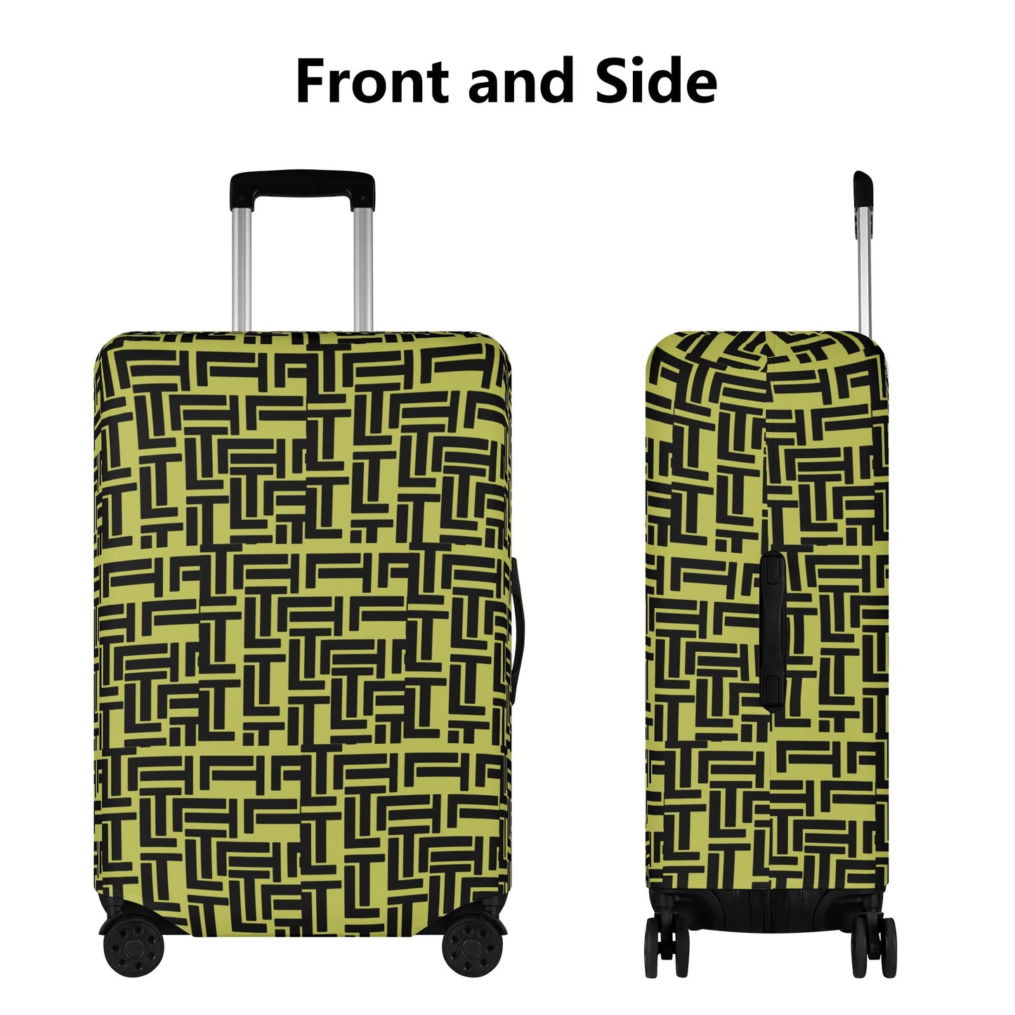 Luxturnal Pop World Traveler Simple Duty Strong Flex Yellow Luggage Cover