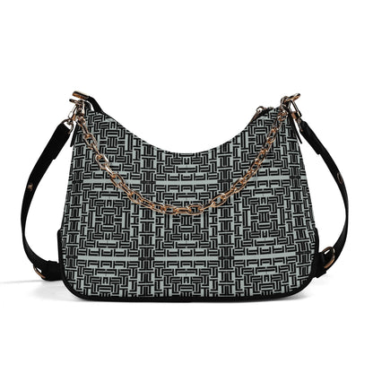 Everyday Chain Grey Mint Ladies Euro Soft PU Shoulder Bag With Chain Decoration