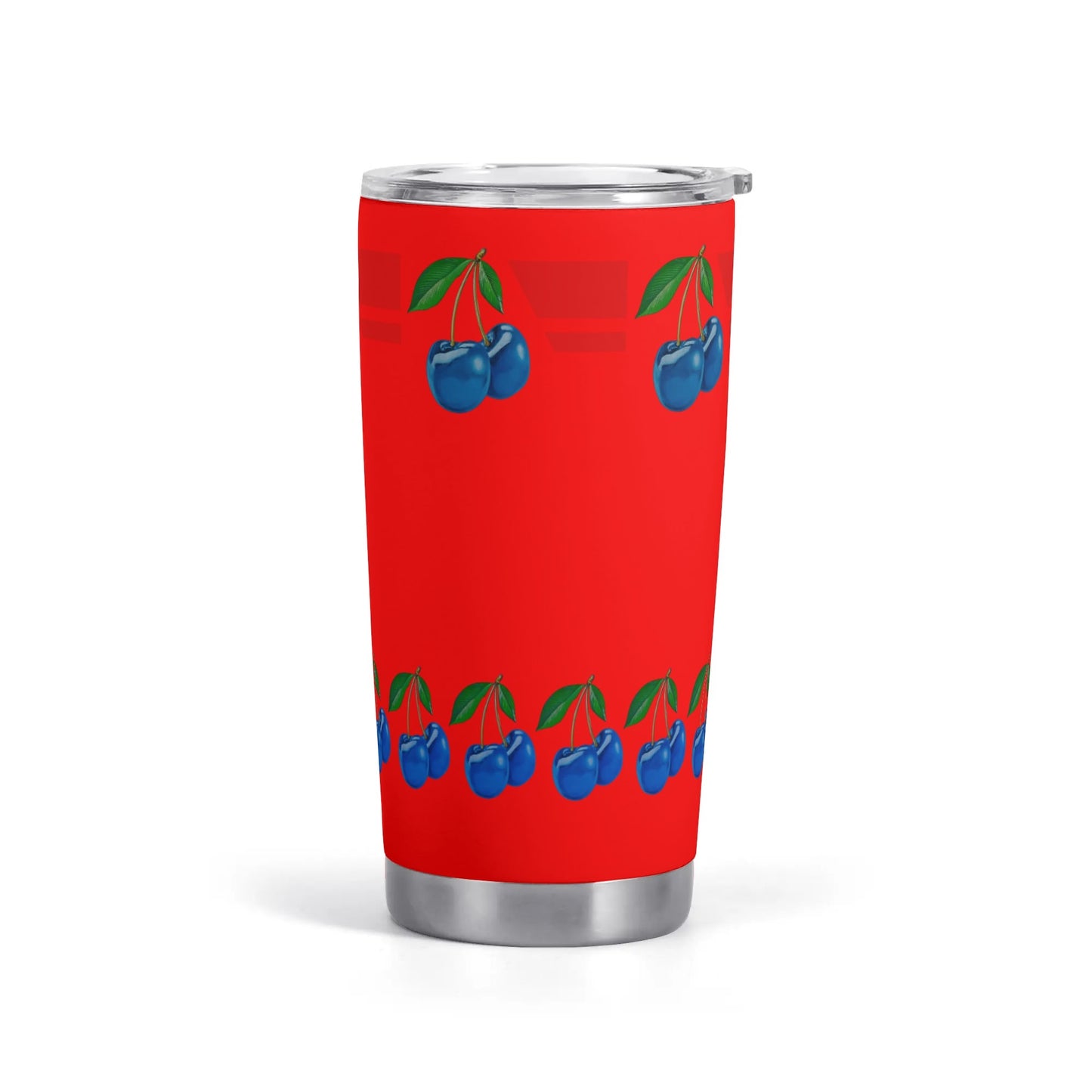 Red Pop Blue Cherry© All Over Print Car Tumbler 20oz