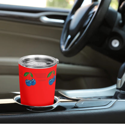 Red Pop Blue Cherry© All Over Print Car Tumbler 20oz