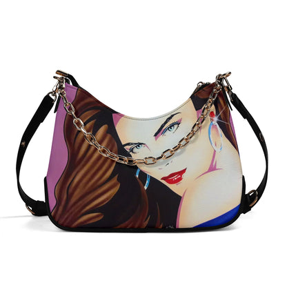 Lady Print© Luxturnal Lady Euro Soft PU Shoulder Bag With Chain Decoration