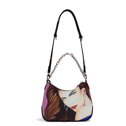 Lady Print© Luxturnal Lady Euro Soft PU Shoulder Bag With Chain Decoration