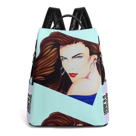 Lady Print© New Travel Euro Soft PU Daypack Anti-theft Backpack