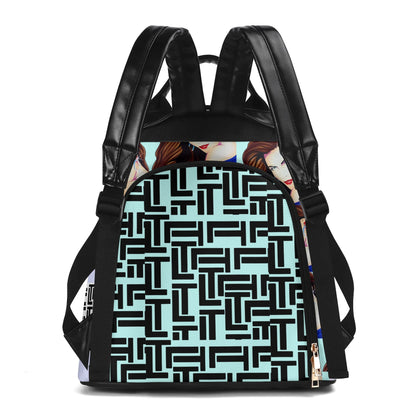 Lady Print© New Travel Euro Soft PU Daypack Anti-theft Backpack