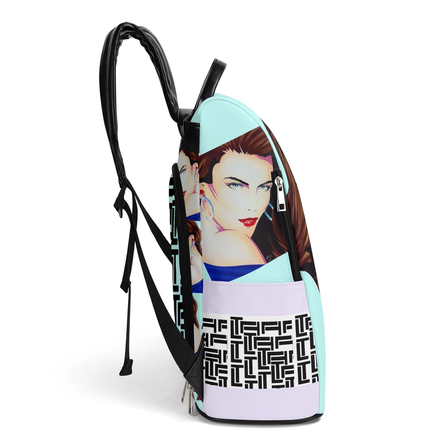 Lady Print© New Travel Euro Soft PU Daypack Anti-theft Backpack