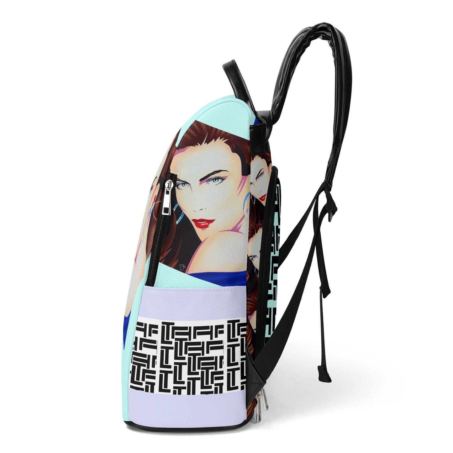 Lady Print© New Travel Euro Soft PU Daypack Anti-theft Backpack