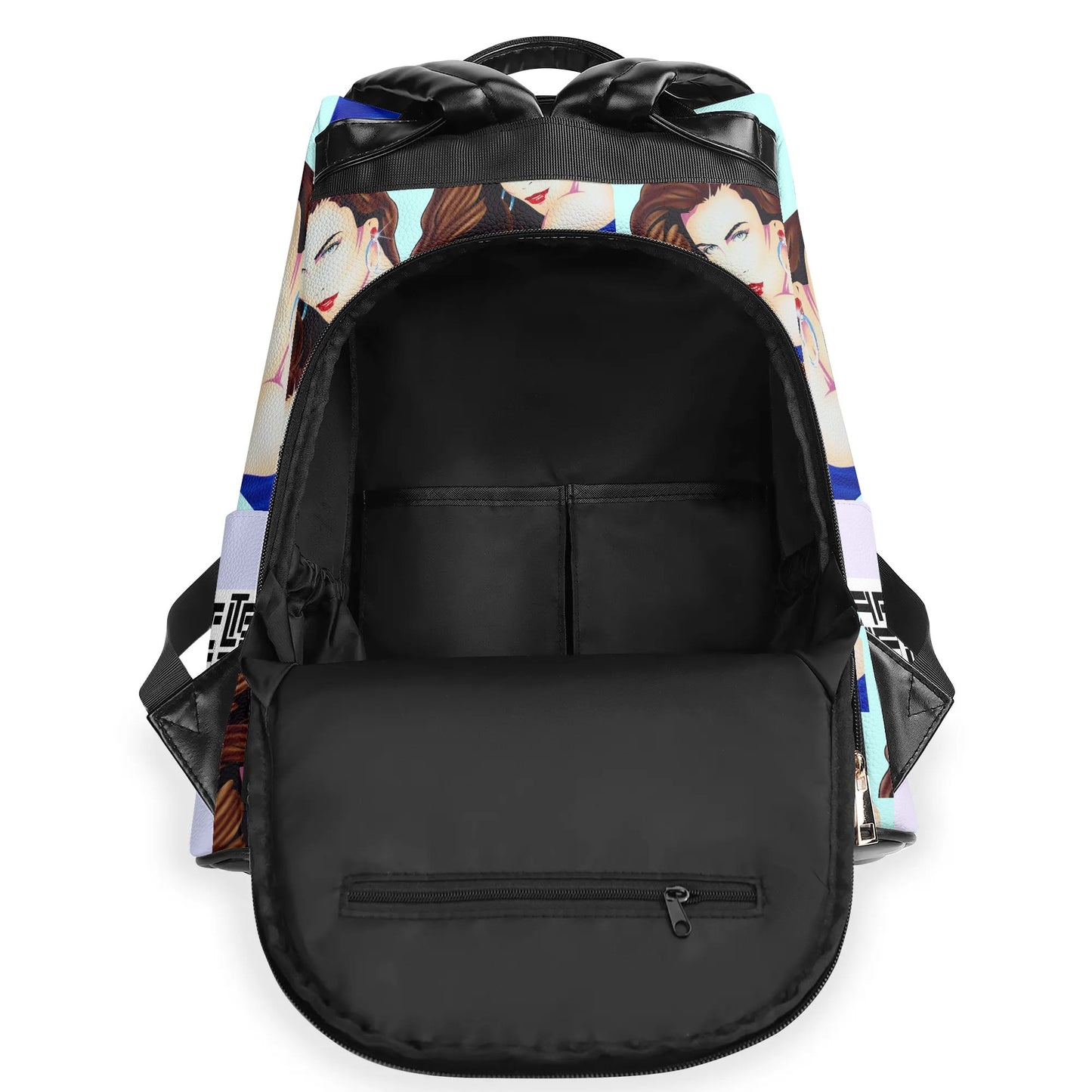 Lady Print© New Travel Euro Soft PU Daypack Anti-theft Backpack