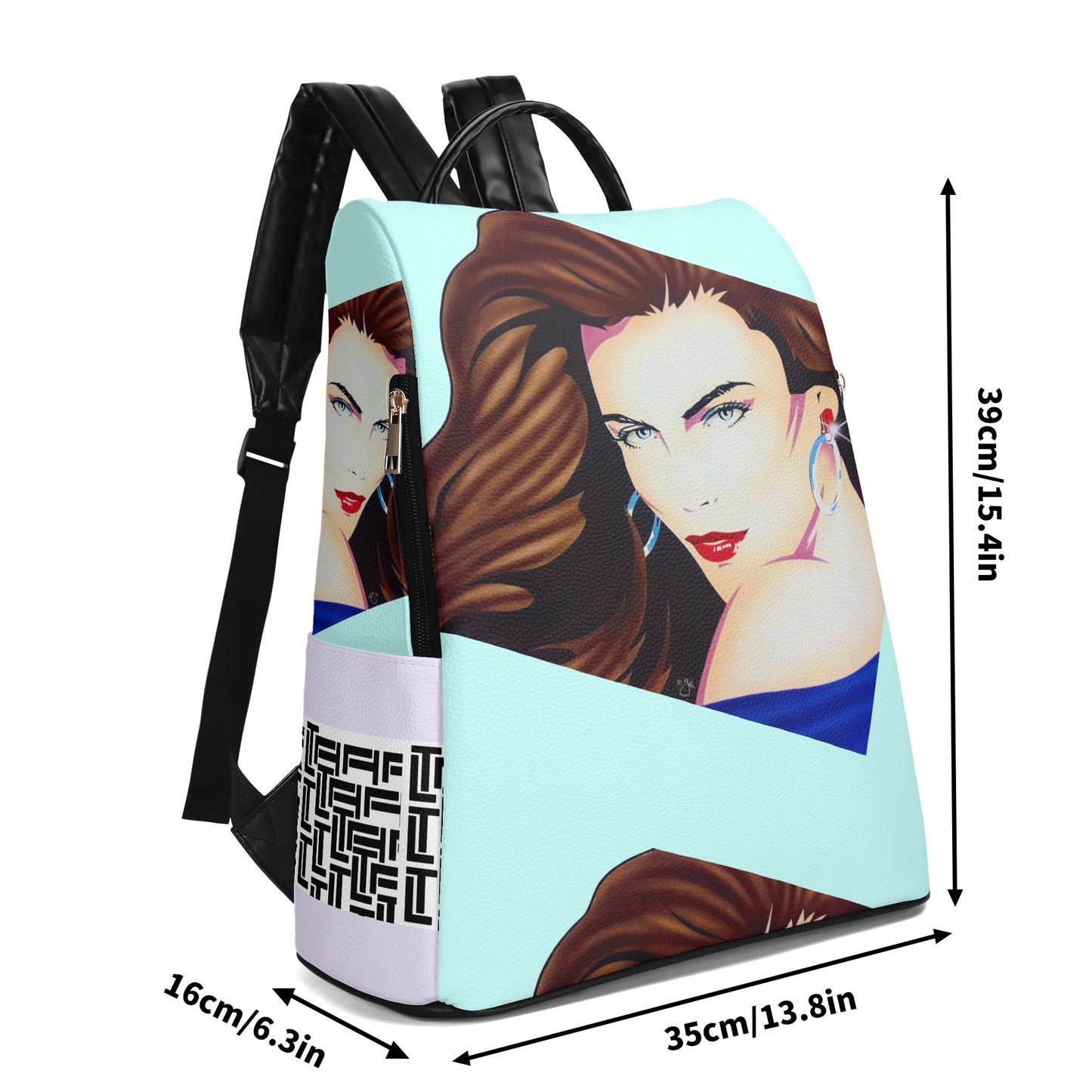 Lady Print© New Travel Euro Soft PU Daypack Anti-theft Backpack