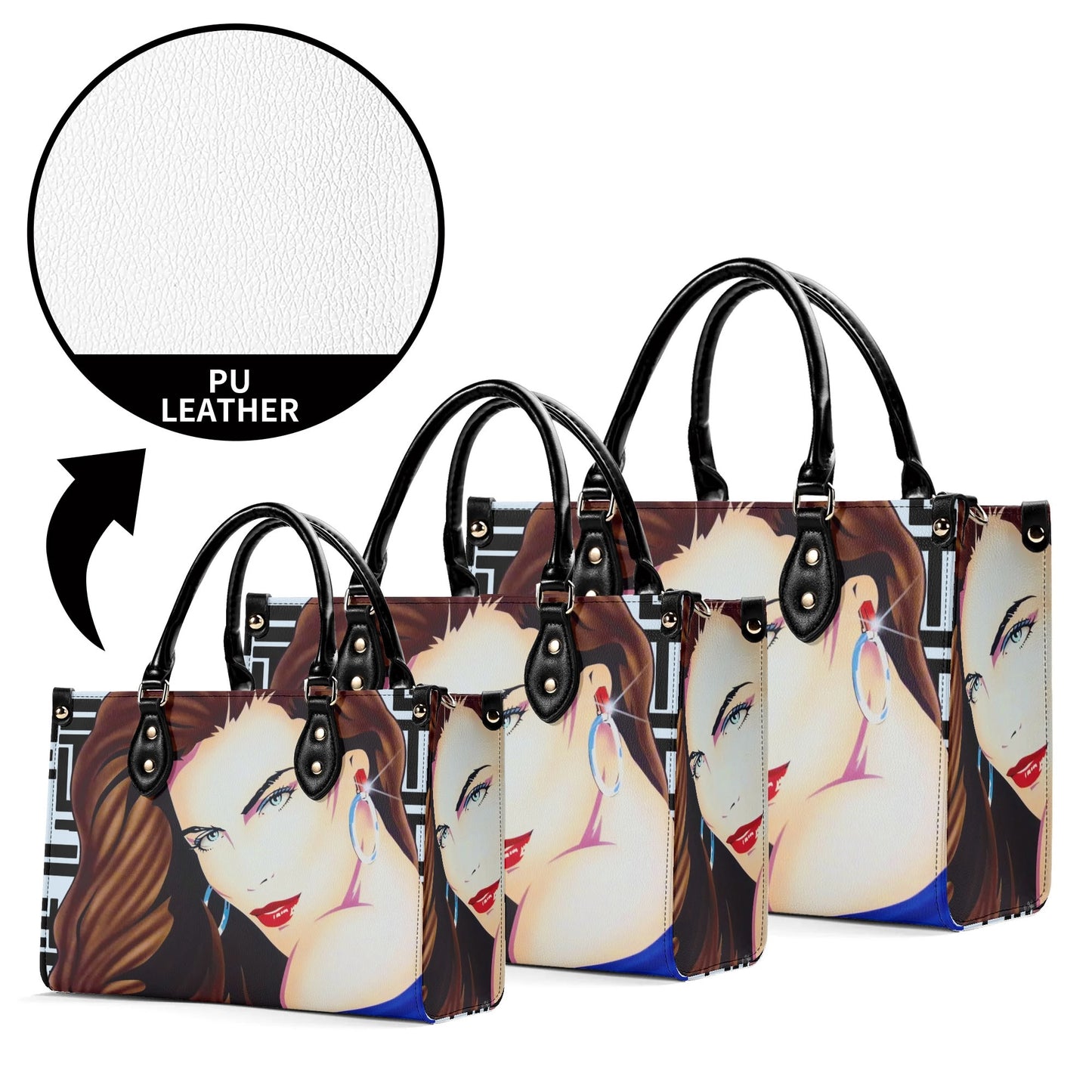 Lady Print© New Version-Luxury Women Euro Soft PU Leather Handbag