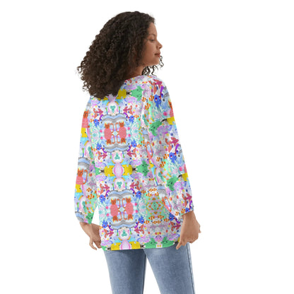 Ocean Dream© Womens Long-Sleeve Chiffon Blouse