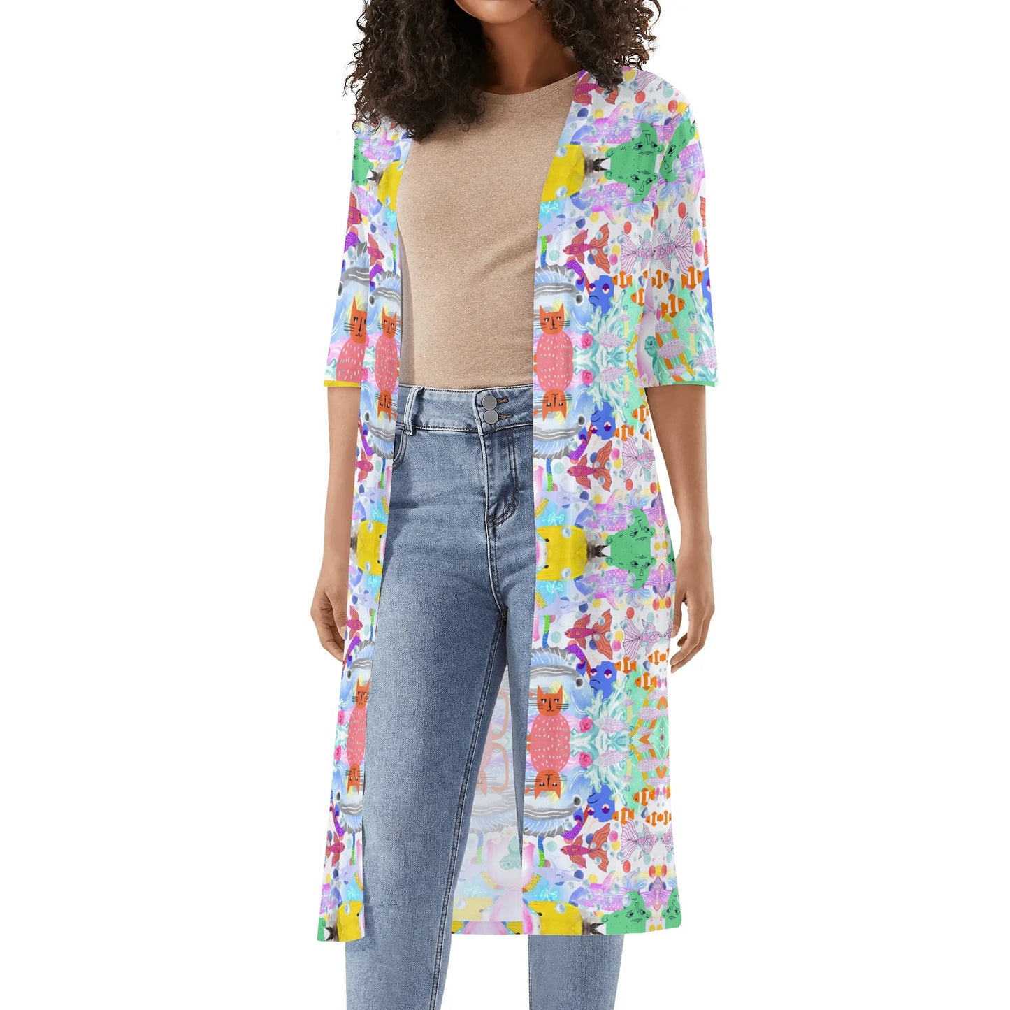 Ocean Dream© Womens Half Sleeve Kimono Cardigan