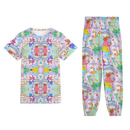 Ocean Dream© Unisex All-Over Print Adult Short Sleeve-Blouse Sports Set