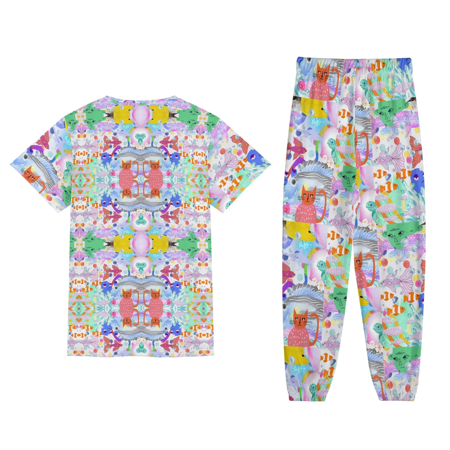 Ocean Dream© Unisex All-Over Print Adult Short Sleeve-Blouse Sports Set