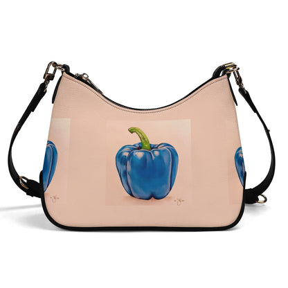 Pepper Blue© Lady Euro Soft PU Shoulder Bag With Chain Decoration Cream