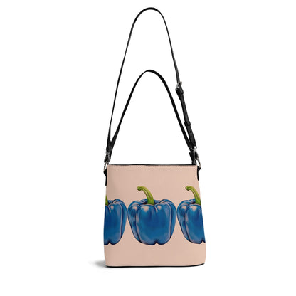 Pepper Blue© Womens Euro Soft PU Bucket Bag Shoulder Bag Cream