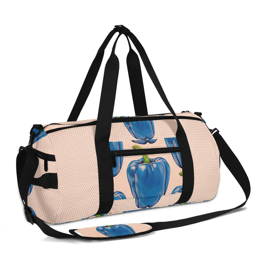 Pepper Blue© Carry It All Fashion Sports Luggage Bag Gym Bag Duffle Bag In Cream