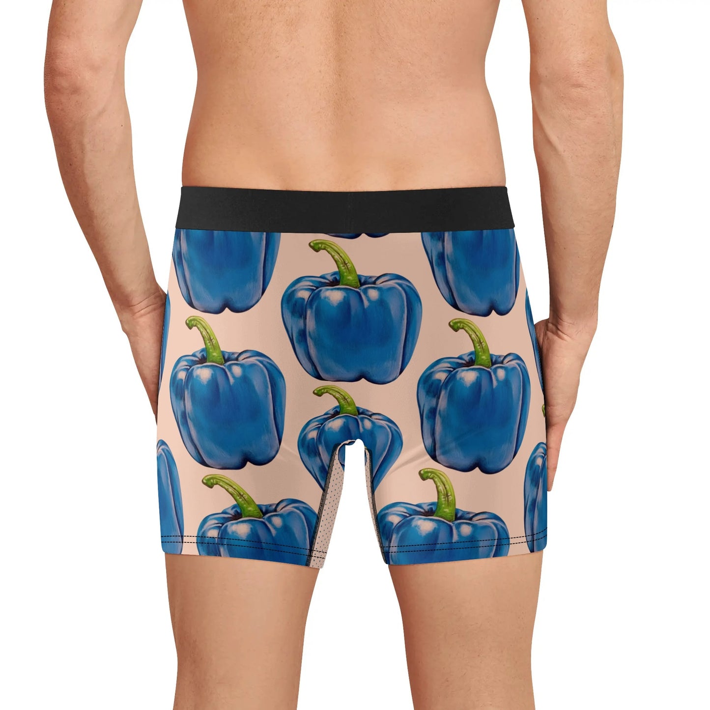 Pepper Blue© Mens Classic Stretch Super Comfort All Day Wear Trunks & Underwear In Cream