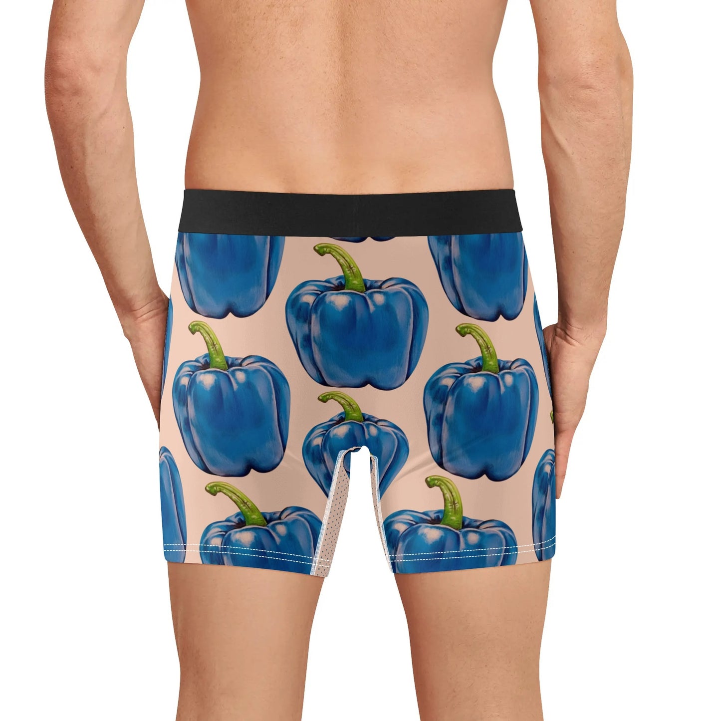 Pepper Blue© Mens Classic Stretch Super Comfort All Day Wear Trunks & Underwear In Cream