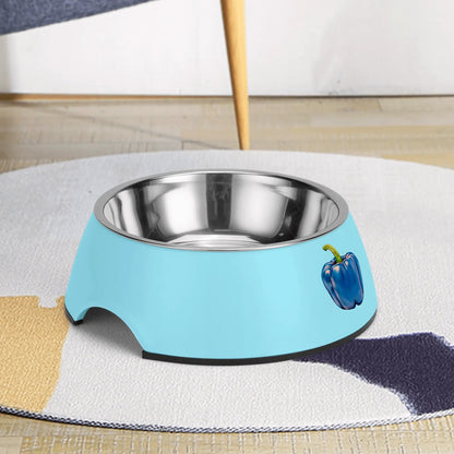 Pepper Blue© Retro Super Strong Safe Stainless Steel Dog Bowl Pet Bowl