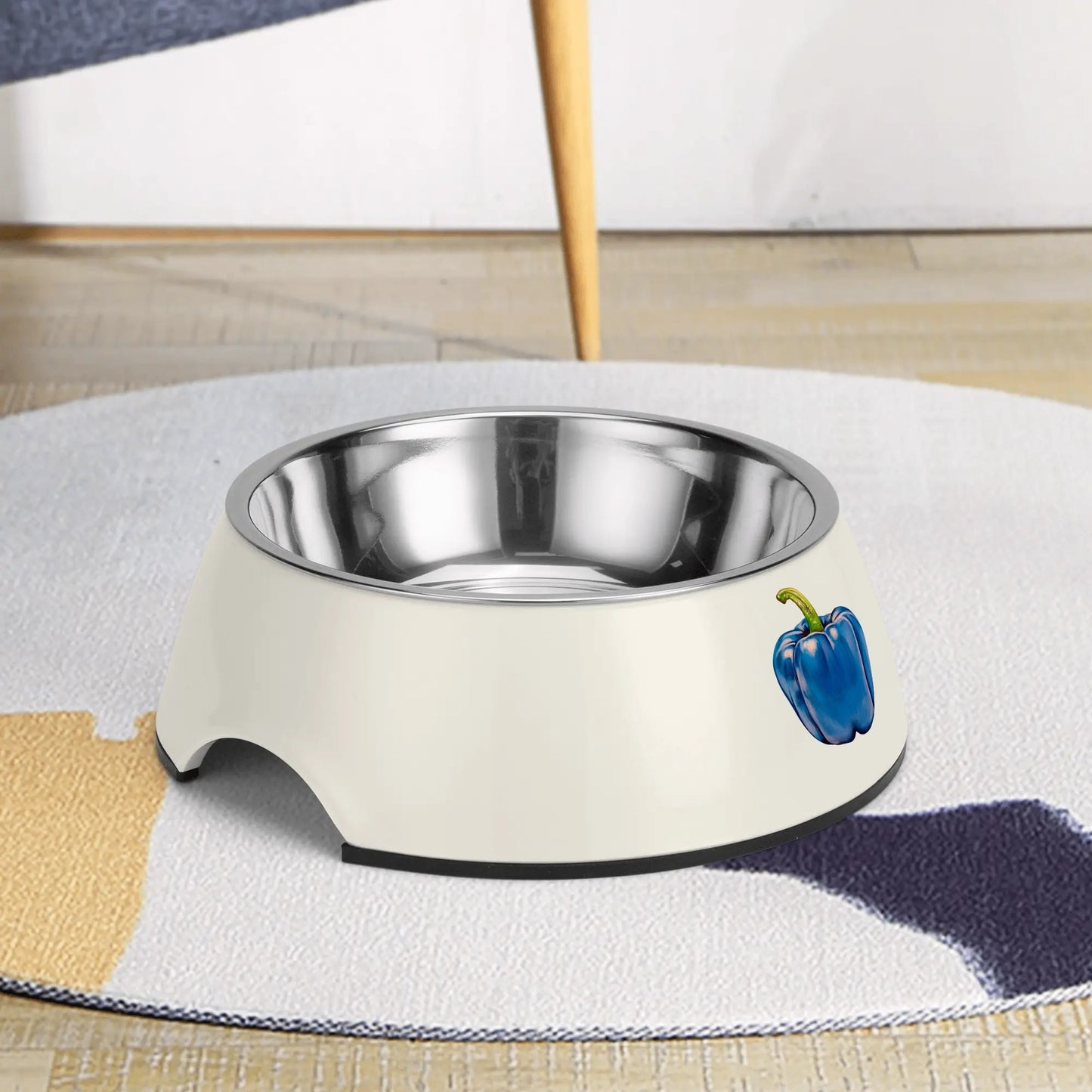 Pepper Blue© Retro Super Strong Safe Stainless Steel Dog Bowl Pet Bowl