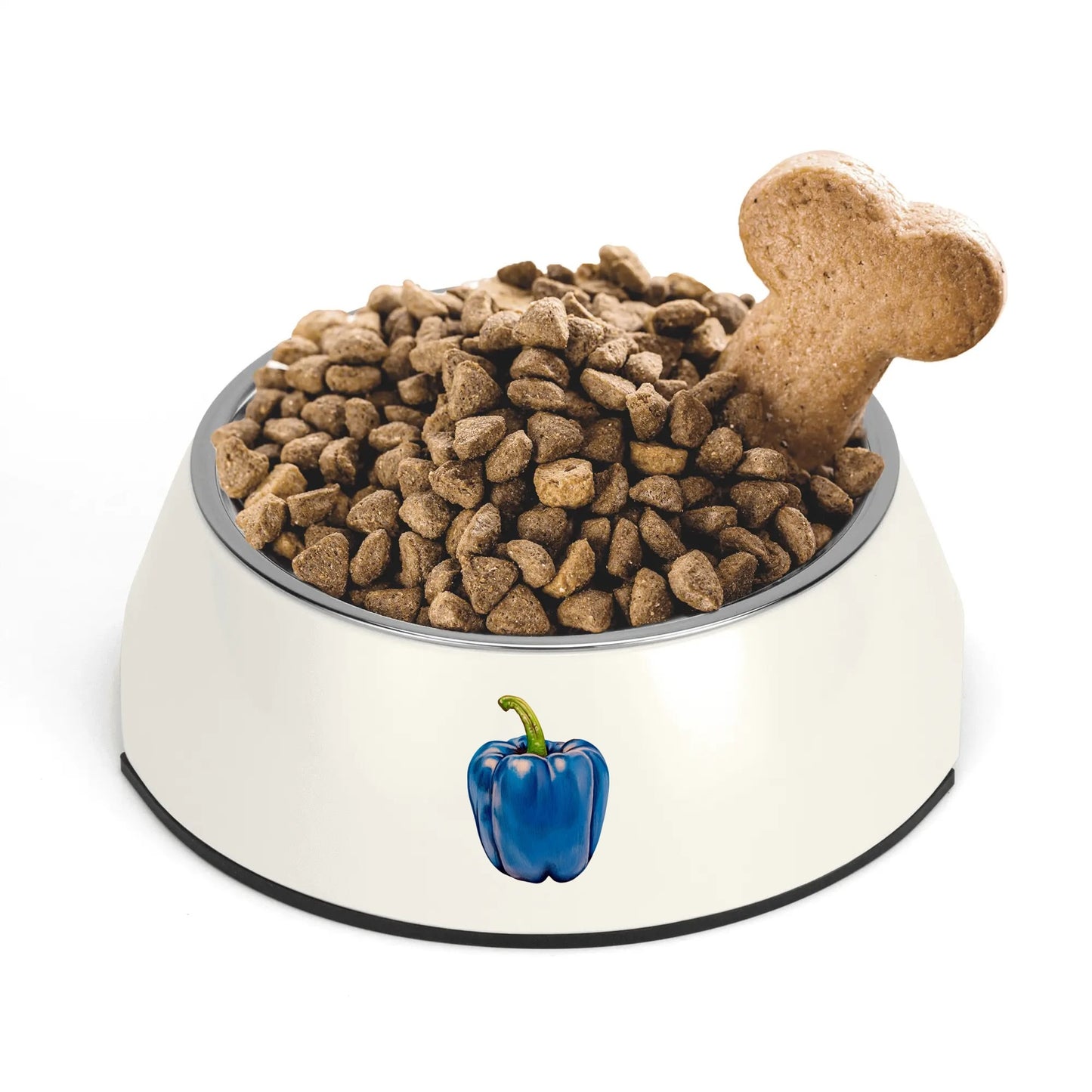 Pepper Blue© Retro Super Strong Safe Stainless Steel Dog Bowl Pet Bowl