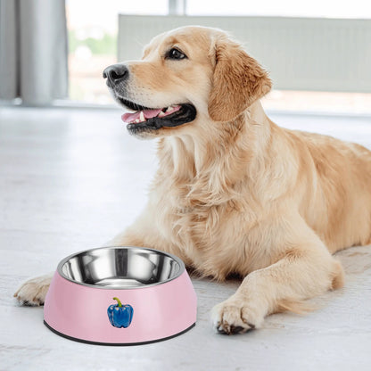 Pepper Blue© Retro Super Strong Safe Stainless Steel Dog Bowl Pet Bowl