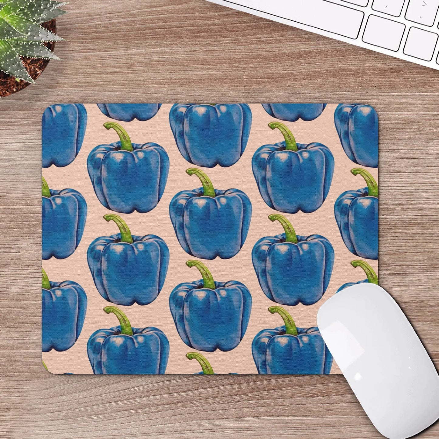 Pepper Blue© Square Rubber Mouse Mat Pad